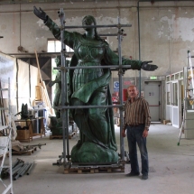 Alessandro Fagioli Fase di Restauro statue Duomo Aosta 12