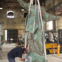 Alessandro Fagioli Fase di Restauro statue Duomo Aosta 8